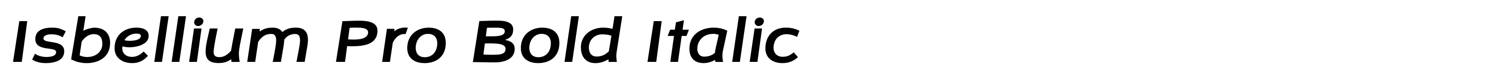 Isbellium Pro Bold Italic